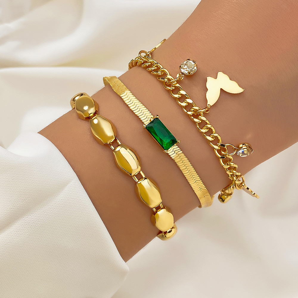 luxury butterfly multi-layer bracelet set