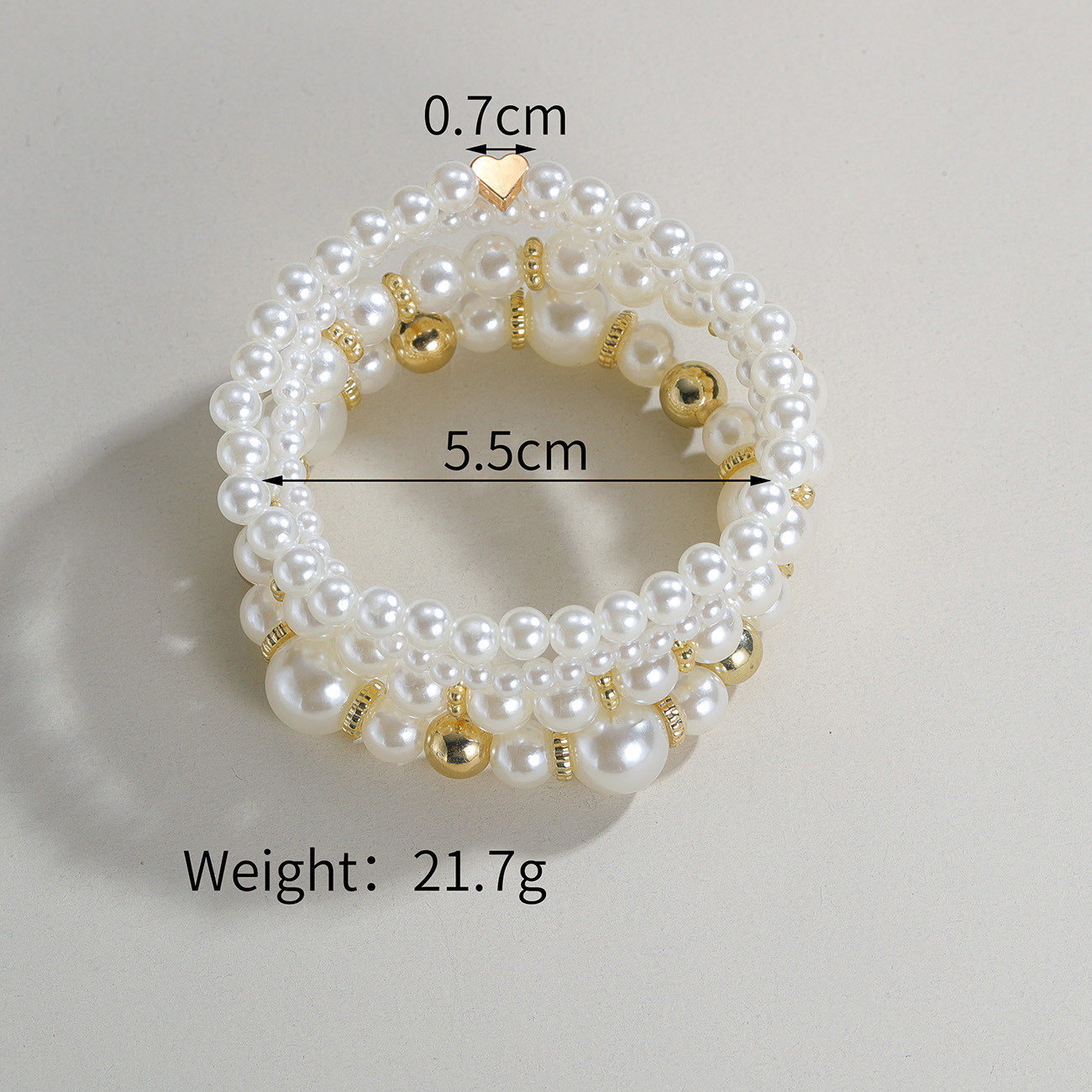 Elegant Pearl Gold Bracelet Set