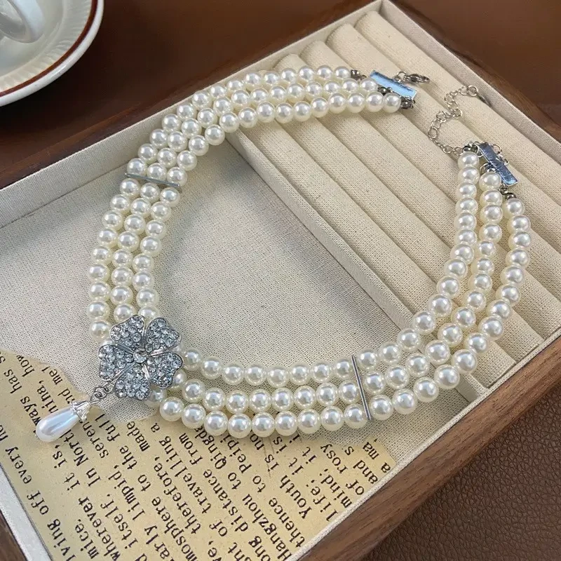 Elegant Triple-Layer Pearl Necklace