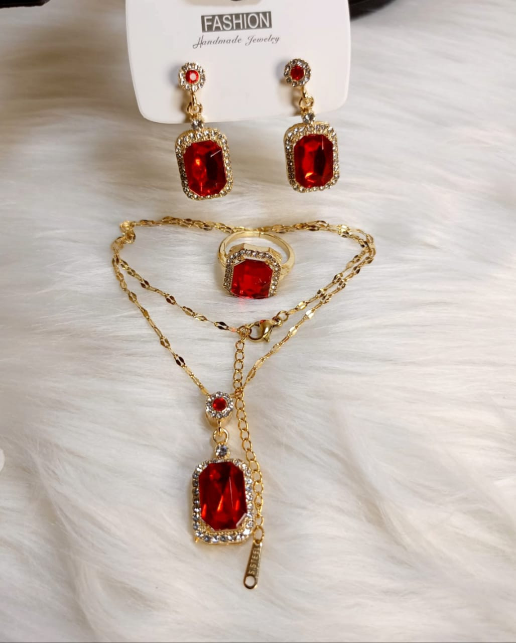Necklace Earring Fingerring set