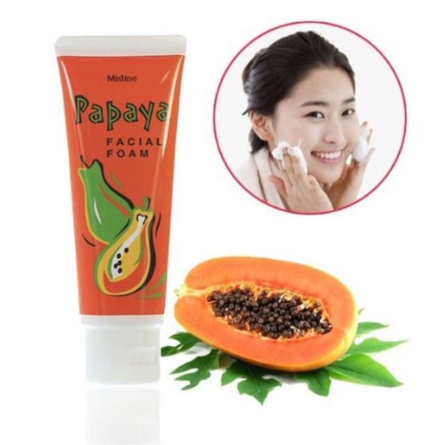 Mistine Papaya Facial Foam Face Wash(UNISEX) -100g