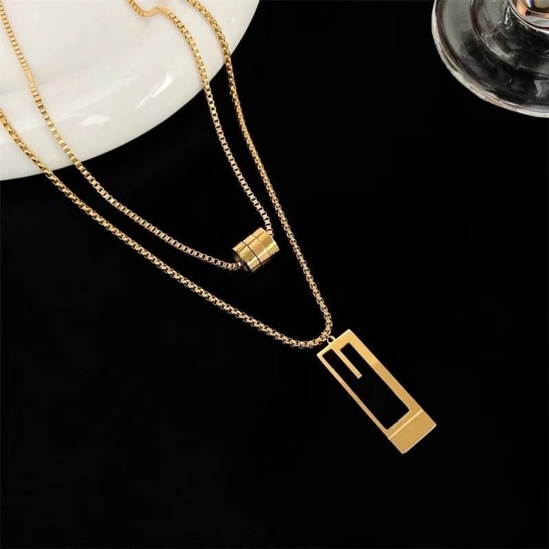 Elegant Double-Layer Long Necklace