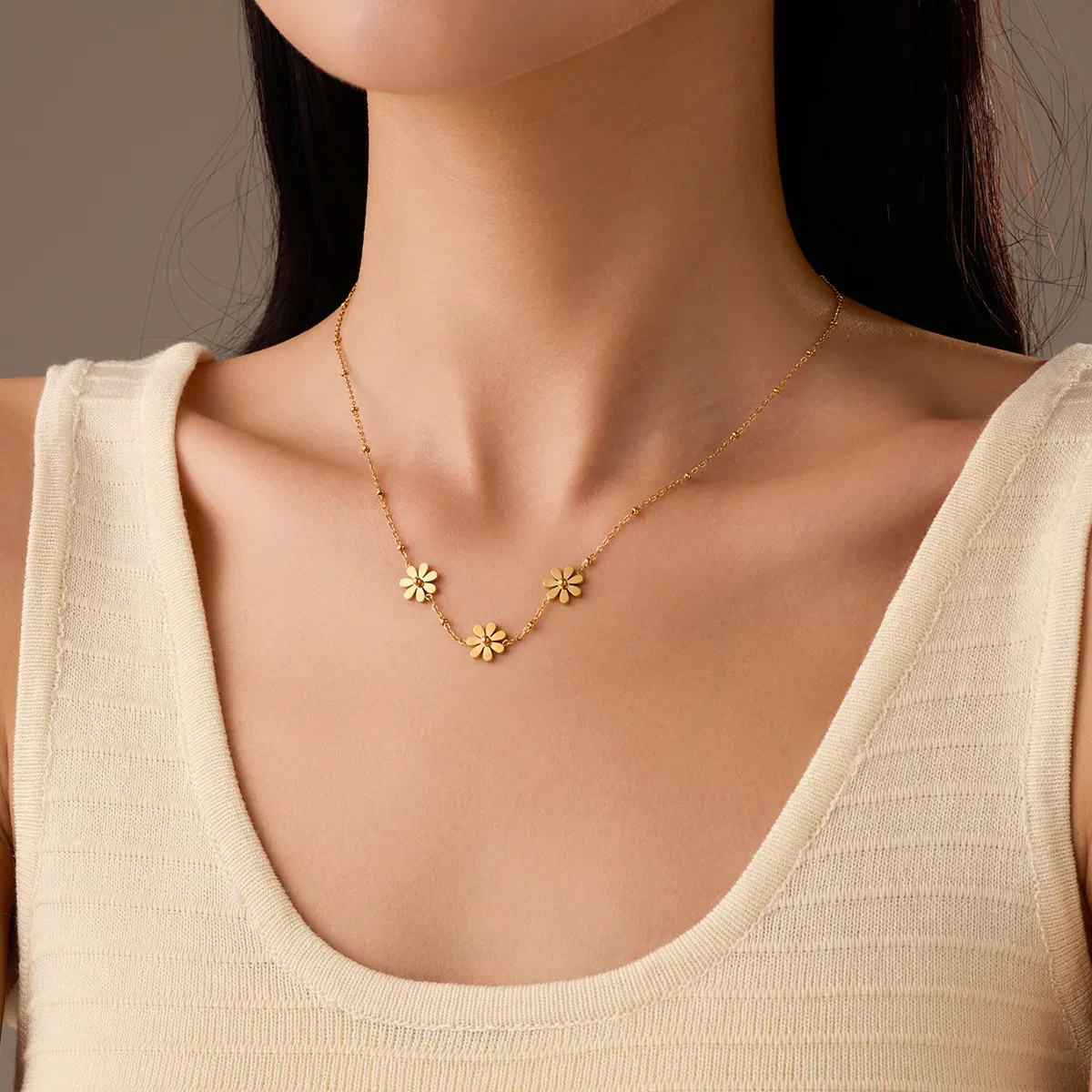 Style Sunflower Daisy Clavicle Necklace