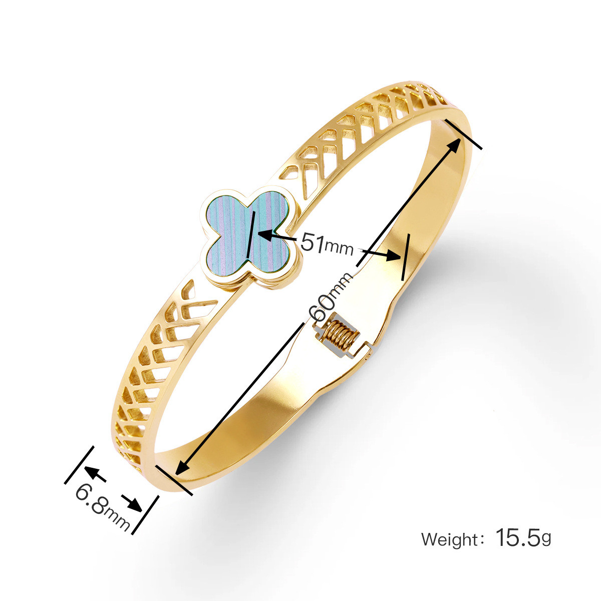 Stunning  Clover Bracelet with Opal