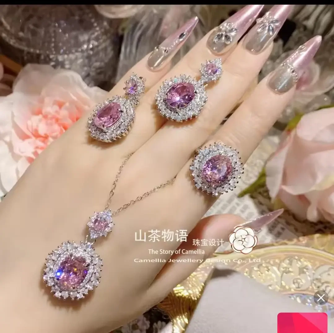 Luxury Colorful Diamond Jewelry Set