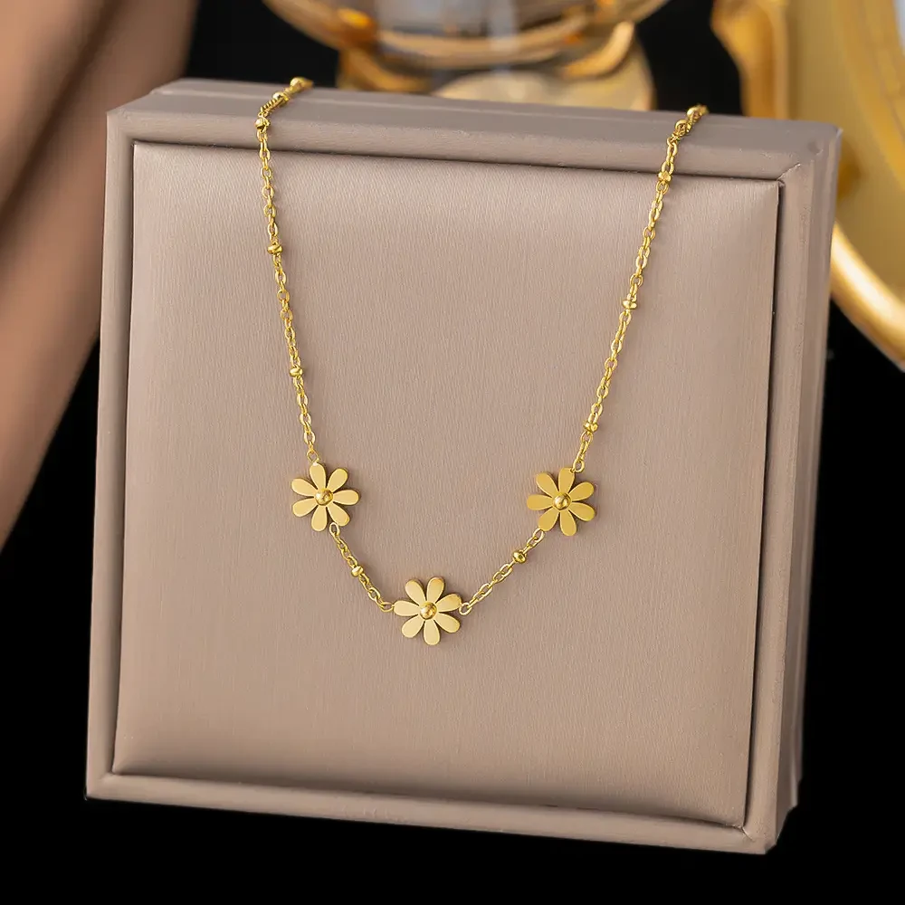 Style Sunflower Daisy Clavicle Necklace