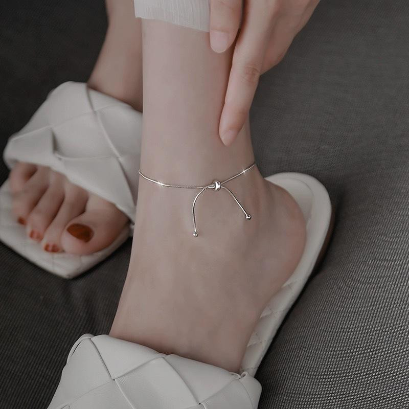 Elegant Adjustable Silver Anklet