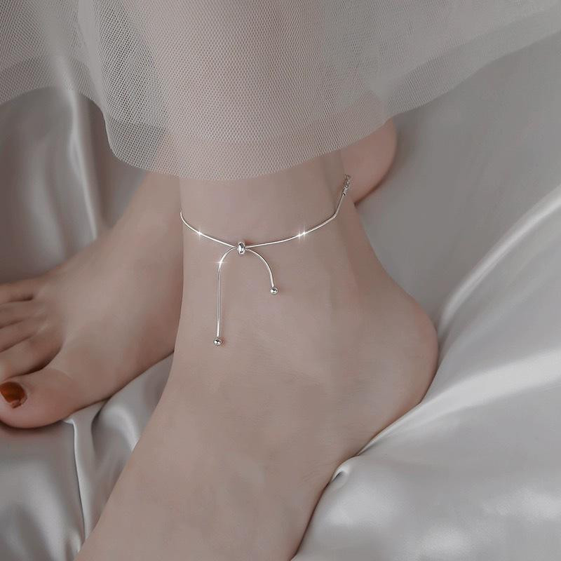 Elegant Adjustable Silver Anklet
