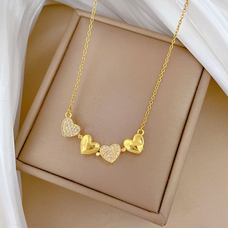 Golden Heart Pendant Necklace