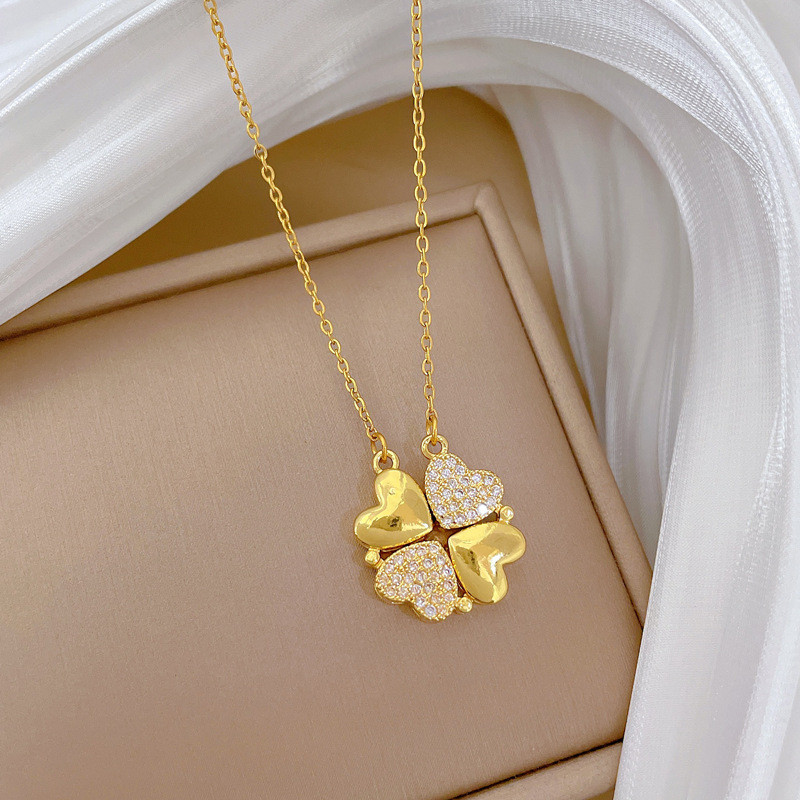 Golden Heart Pendant Necklace