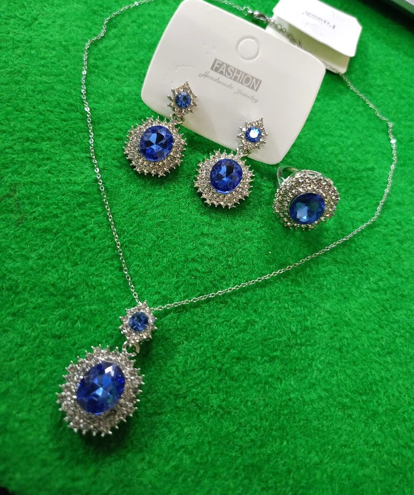 Luxury Colorful Diamond Jewelry Set