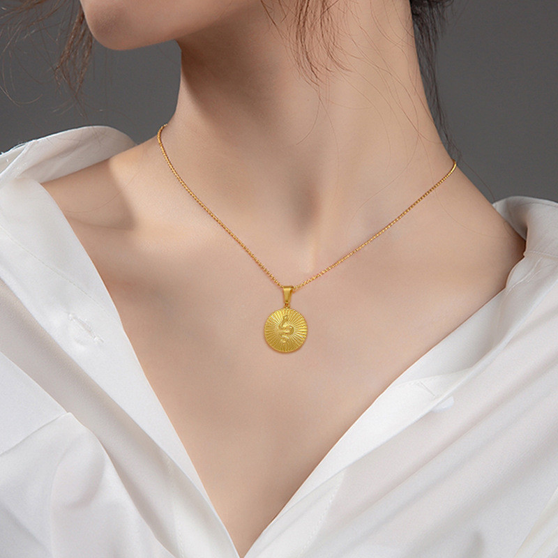 Golden Snake Pendant Necklace